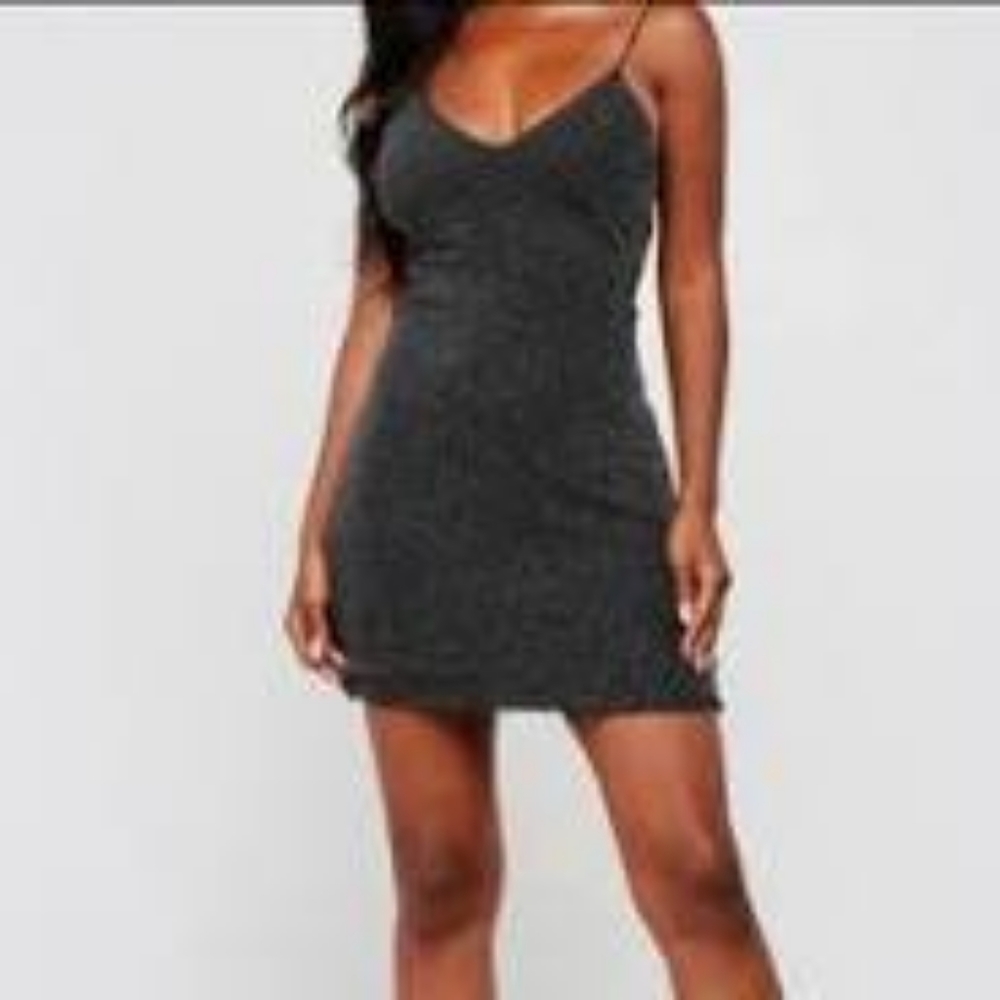 Black Shimmer MINI Dress Bodycon, Sexy H&M Division